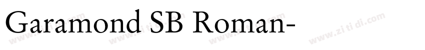 Garamond SB Roman字体转换 Garamond SB Roman字体转换